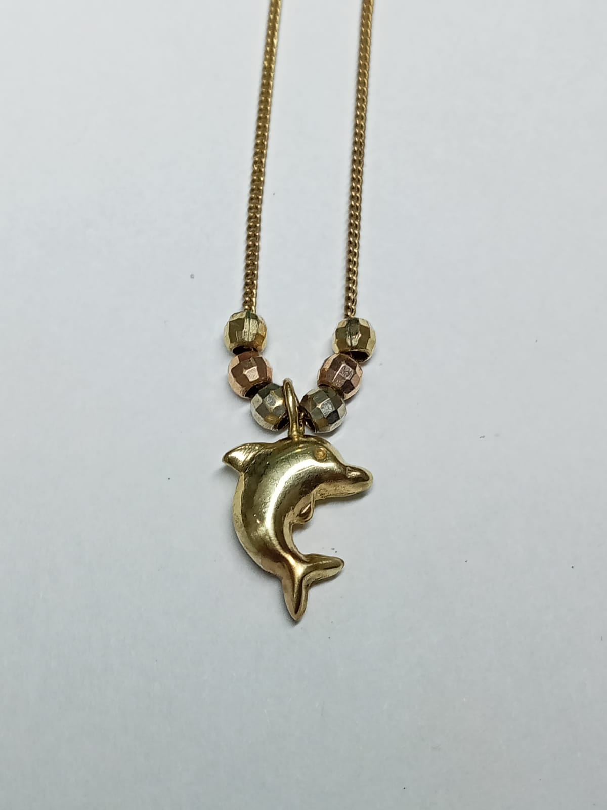 ✨ Collar con Dije de Delfín en Oro 10k –✨