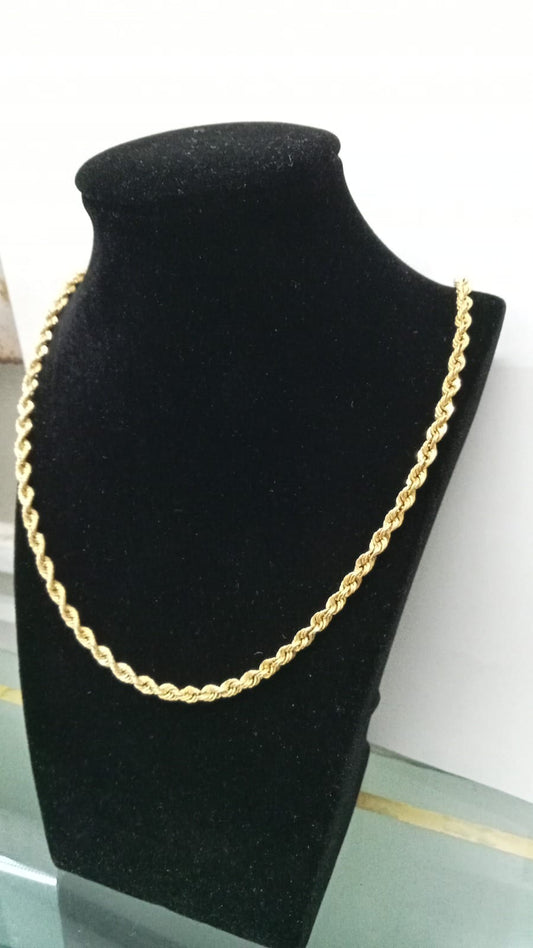 Cadena Torzal de Oro 10K 33cm largo 8gr
