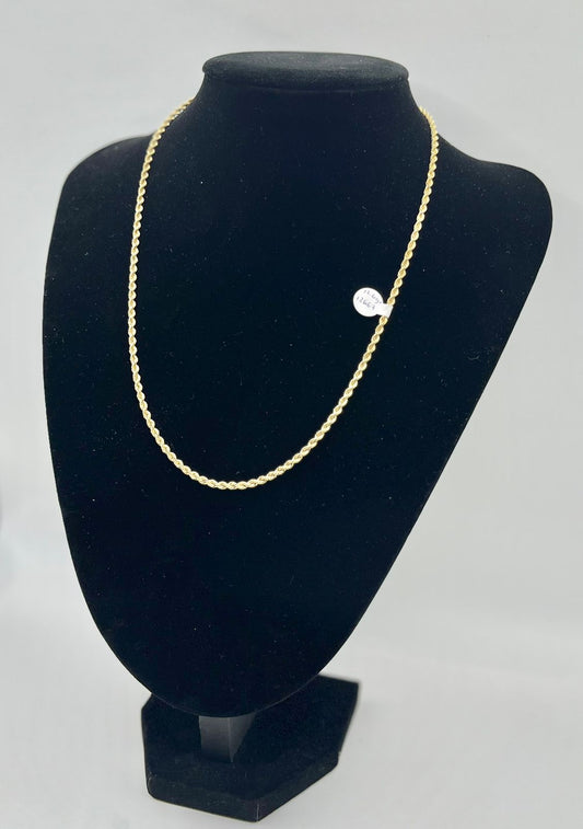 cadena tipo torzal 10k 12.6 grs 24 cm