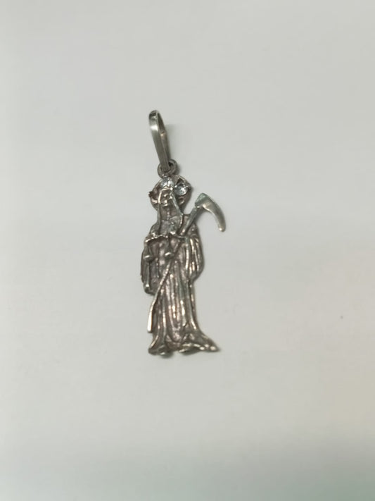 dije de plata -diseño santa muerte