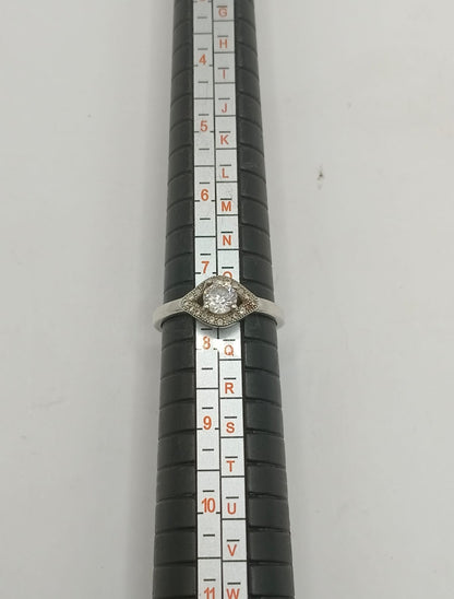 Solitario PLATA  peso 2.1gr, usado
