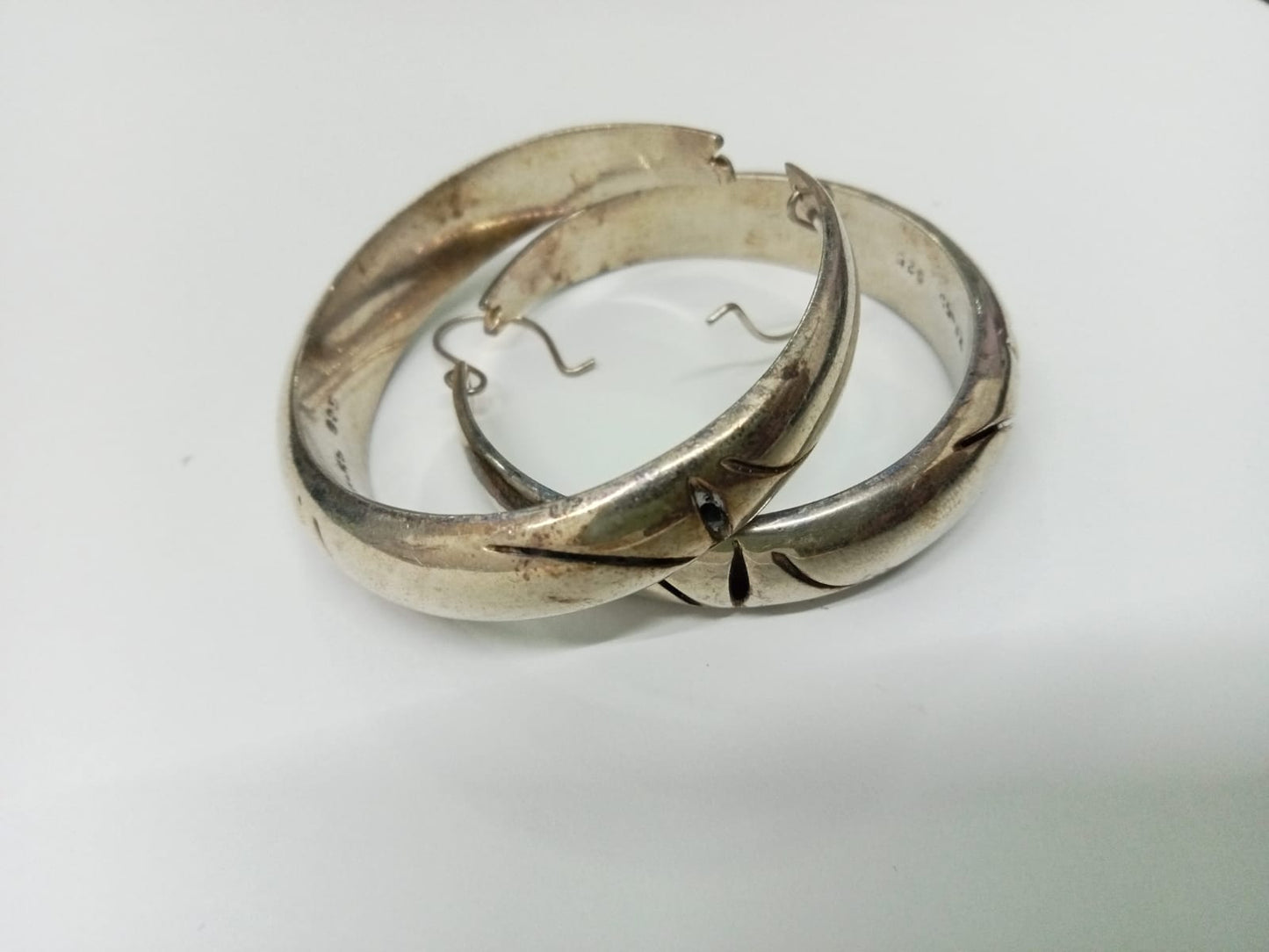 Arracadas de plata de plata 22.6gramos .925