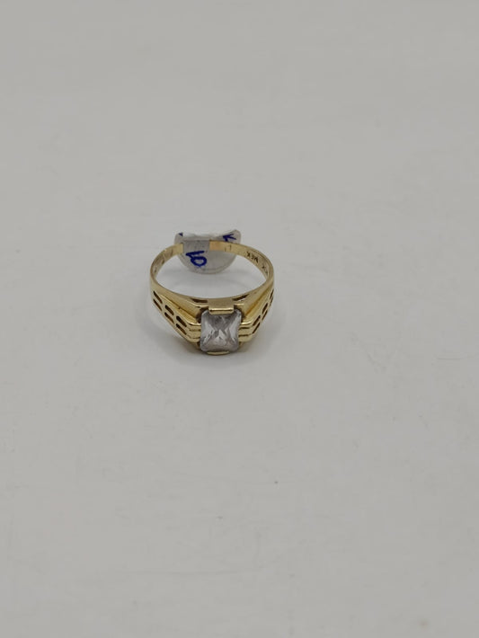 Anillo piedra grande ORO 10k peso 3.1gr #8, usado