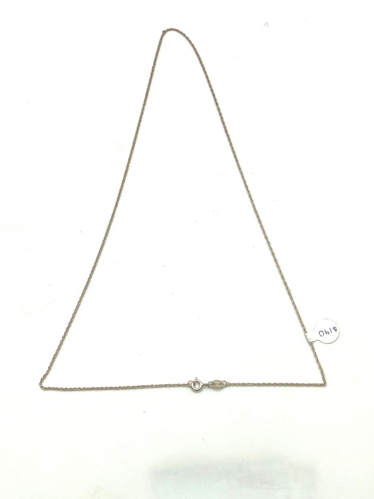 Cadena tejido torzal de plata .925 pesa 2gr 27cm
