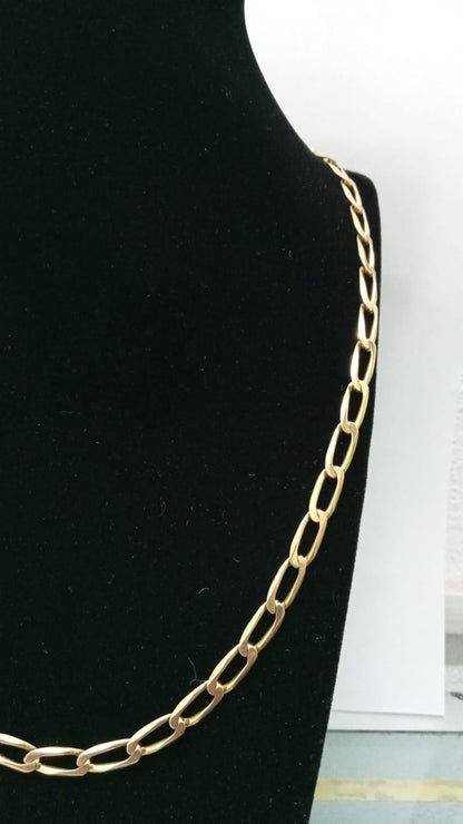 Cadena  oro de 14k. Diseño  1*1 24.1 gr 27cm de largo