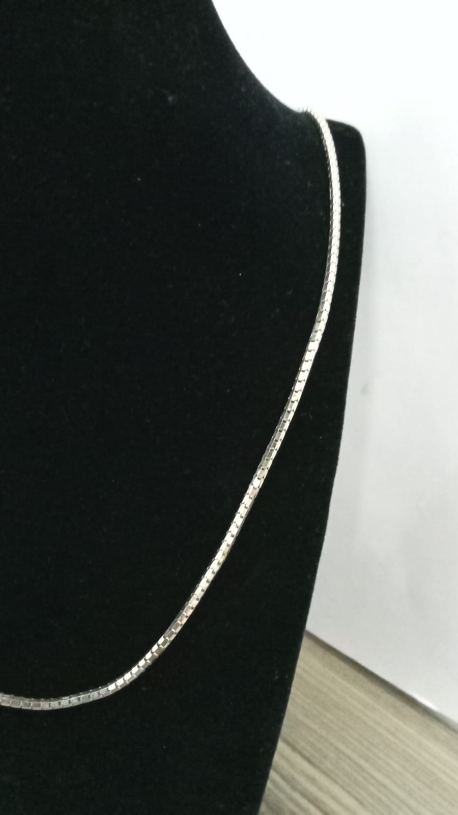 Cadena de oro blanco 10k 4.5gr 25cm de largo