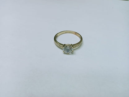 Anillo Solitario de Oro 10k – Talla 6.5