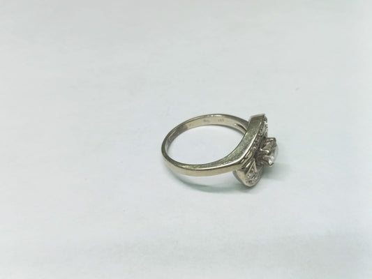 ✨ Anillo de Oro Blanco 14K con Diseño Yin Yang – Talla 6.5✨