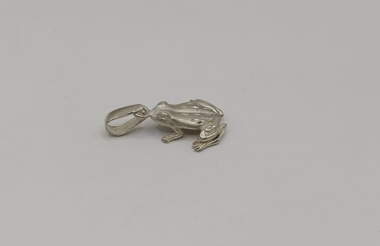 Dije de rana PLATA 925 peso 3.1gr, usado