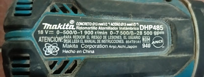 Taladro inalambrico MAKITA dhp485 con cargador, usado