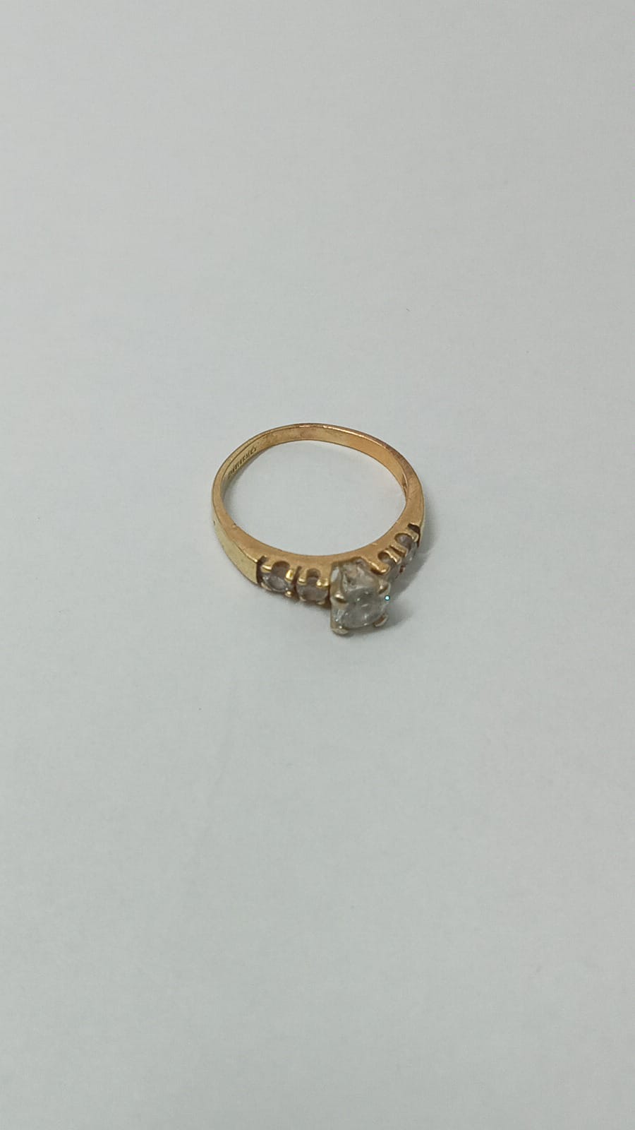 Anillo de oro 10k diseño compromiso mide 6.5