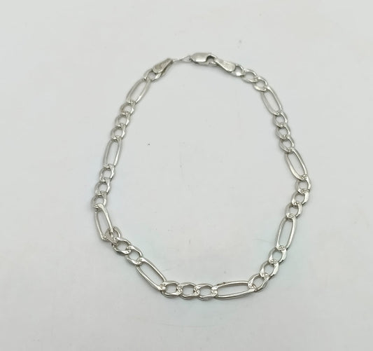 Pulsera eslabon 3x1 PLATA 925 peso 5.4gr