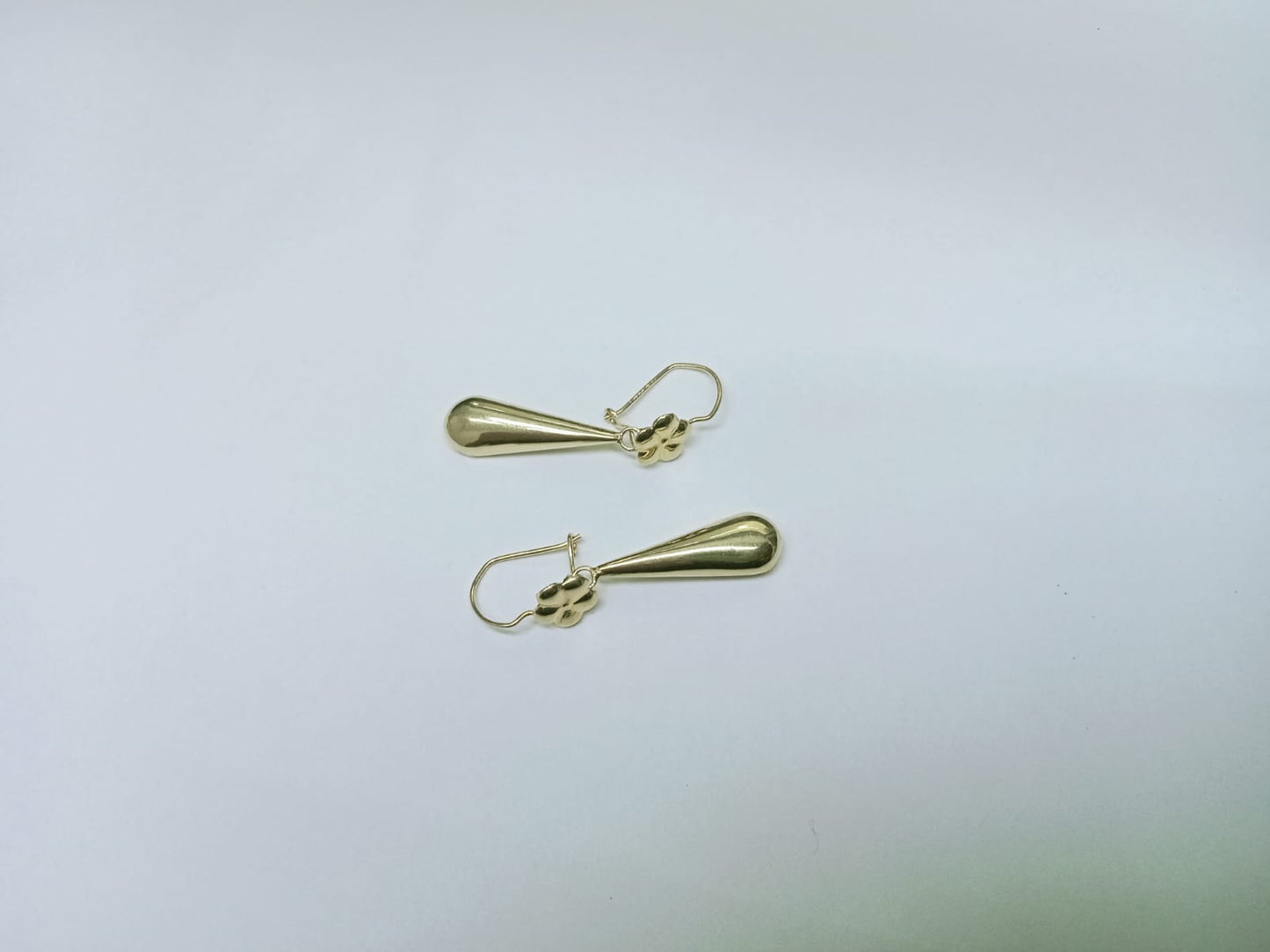 par aretes de oro 10k - diseño gota