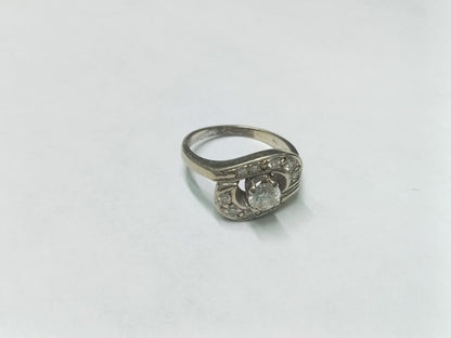 ✨ Anillo de Oro Blanco 14K con Diseño Yin Yang – Talla 6.5✨