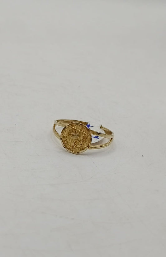 Anillo libra ORO 10k peso 1.4gr, usado