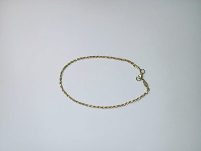 Pulsera de Oro 14K Diseño Tejido Torzal