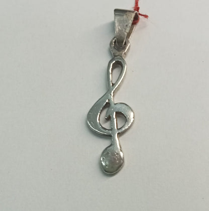 dije de plata -diseño nota musical