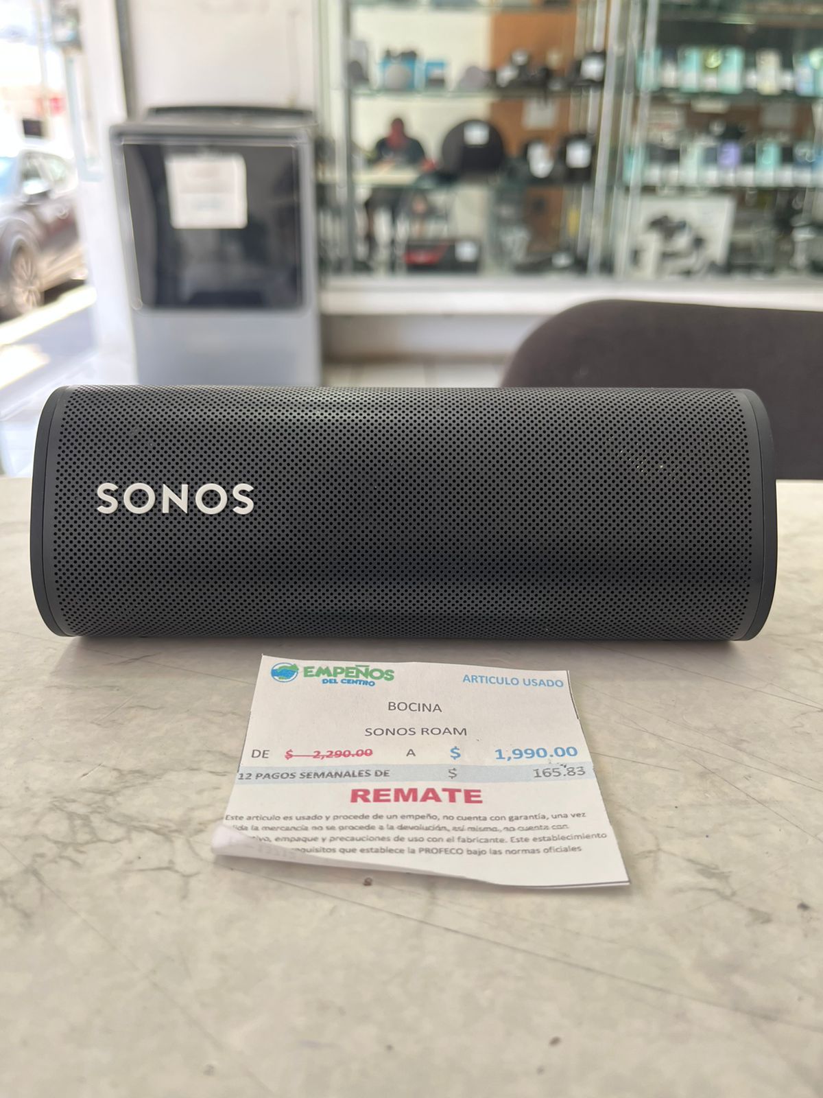 Bocina Sonos Roam con bluetooth y wifi waterproof-Usado