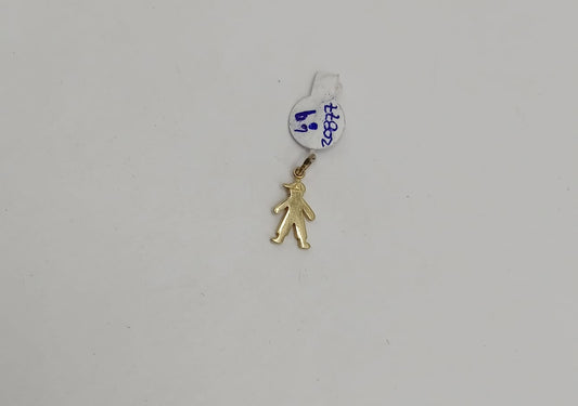 Dije de niño ORO 14K peso .9gr, usado