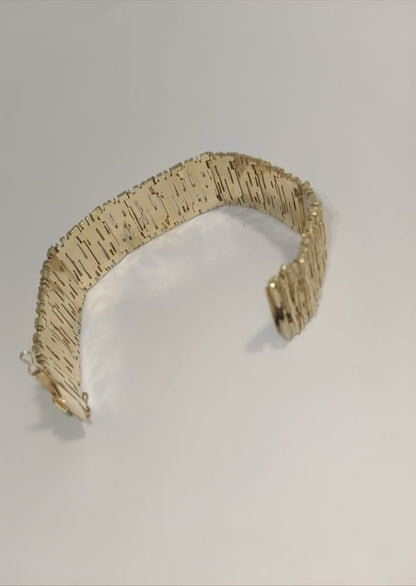 BRAZALETE DE ORO 14 K PESO 75.80GRS TEXTURIZADA 💛