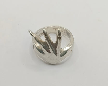 Anillo diseño de mano PLATA 925 peso 7.7gr