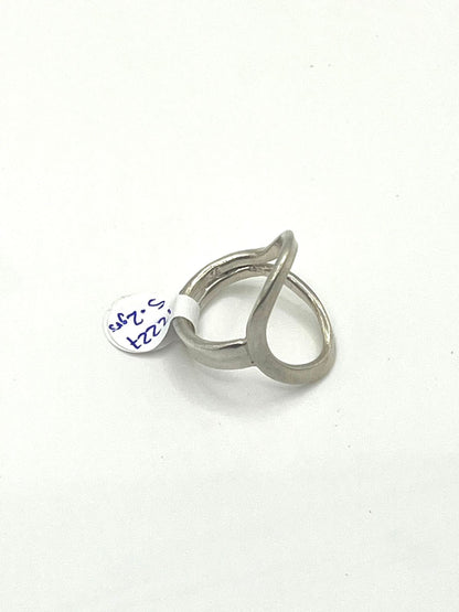 Anillo con abertura grande baño de plata 5.2grs #13