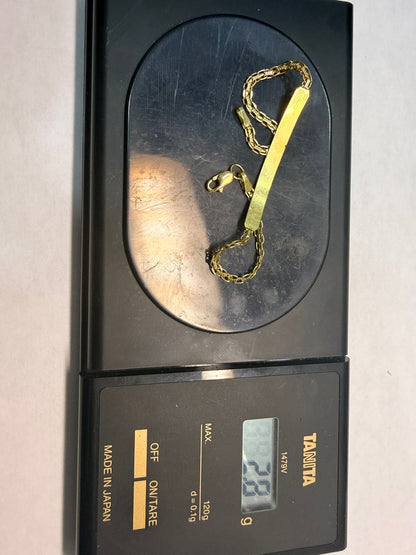 ESCLAVA EN ORO DE 14K 18 CM  2.8 GR