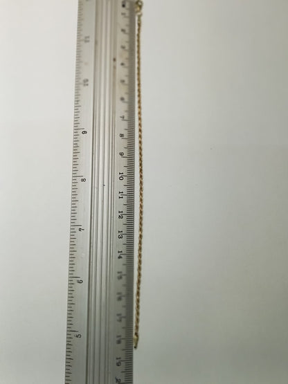 Pulsera de Oro 14K Diseño Tejido Torzal