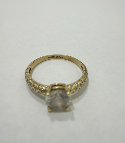 ANILLO CON SINTETICO EN ORO DE 10 K #7 1.9 GR