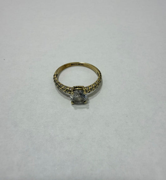 ANILLO CON SINTETICO EN ORO DE 10 K #7 1.9 GR