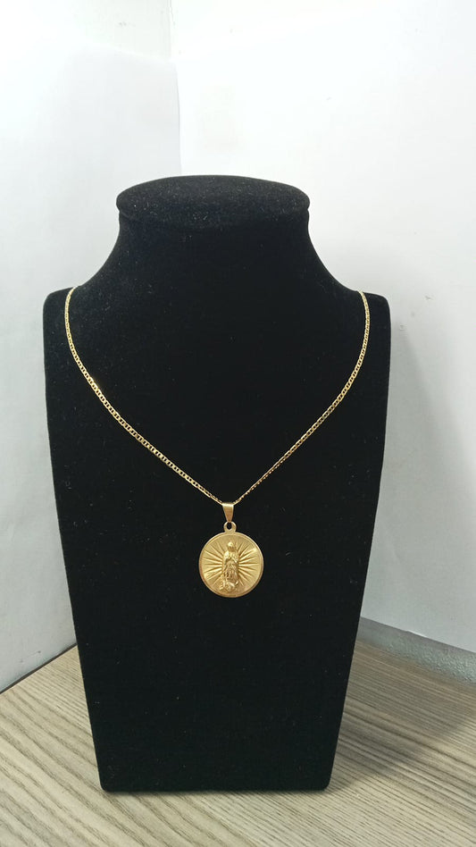 cadena y dije religioso 27cm de largo 14k 5.8gr $11.041