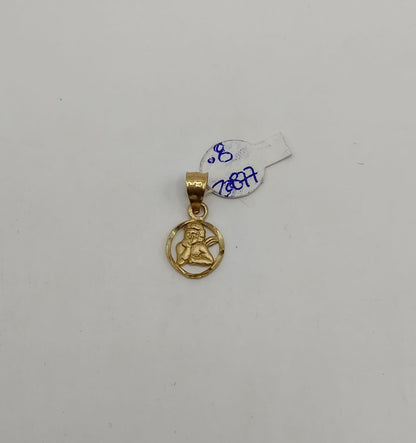 medalla oro 14k peso .8gr, usado