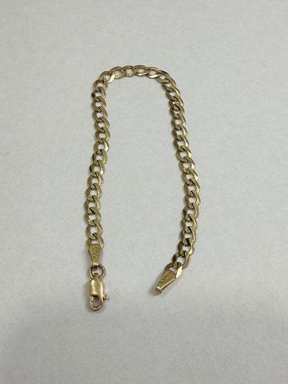 PULSERA HECHURA ESLABON EN ORO DE 10 K 19 CM 4.5 GRAMOS