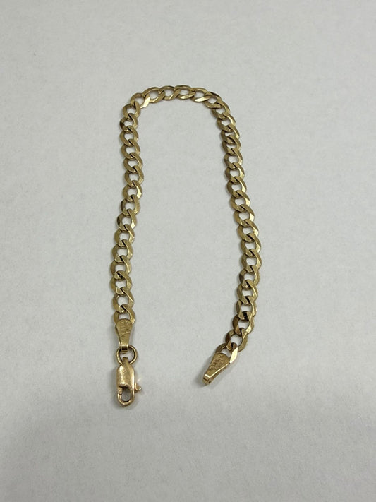 PULSERA HECHURA ESLABON EN ORO DE 10 K 19 CM 4.5 GRAMOS