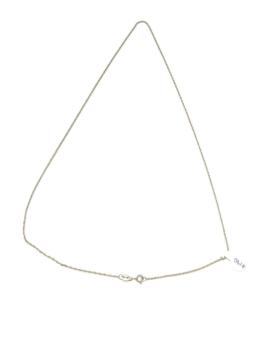Cadena tejido torzal de plata .925 pesa 2gr 27cm