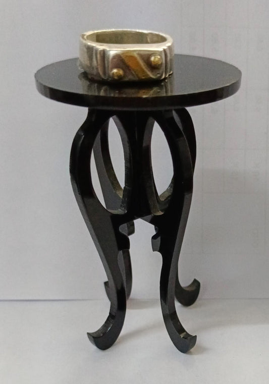 Anillo con dorados PLATA 925 peso 15.1gr, usado