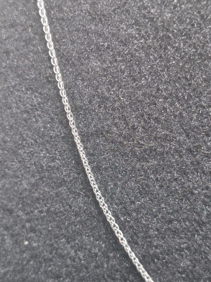 Cadena eslabon corrido ORO BLANCO 14k peso 1.6gr, usado
