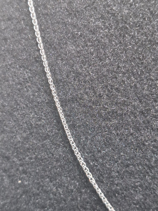 Cadena eslabon corrido ORO BLANCO 14k peso 1.6gr, usado