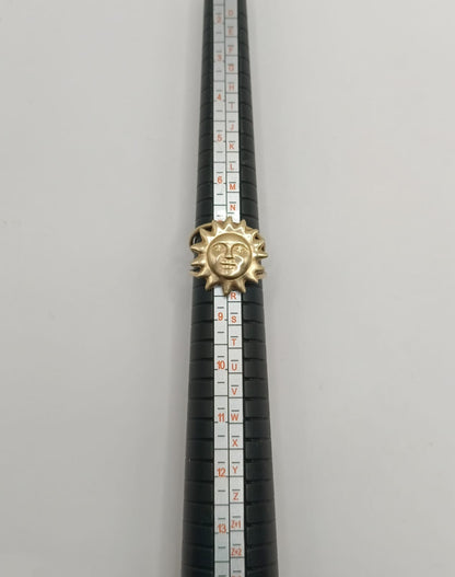 Anillo Sol ORO 10k peso 3.1gr, usado