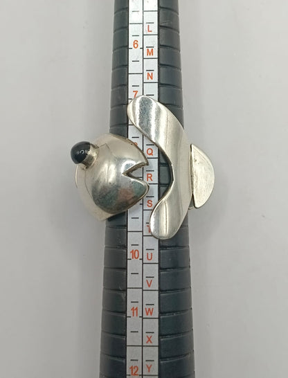 Anillo diseño de pez PLATA 925 peso 20.6gr