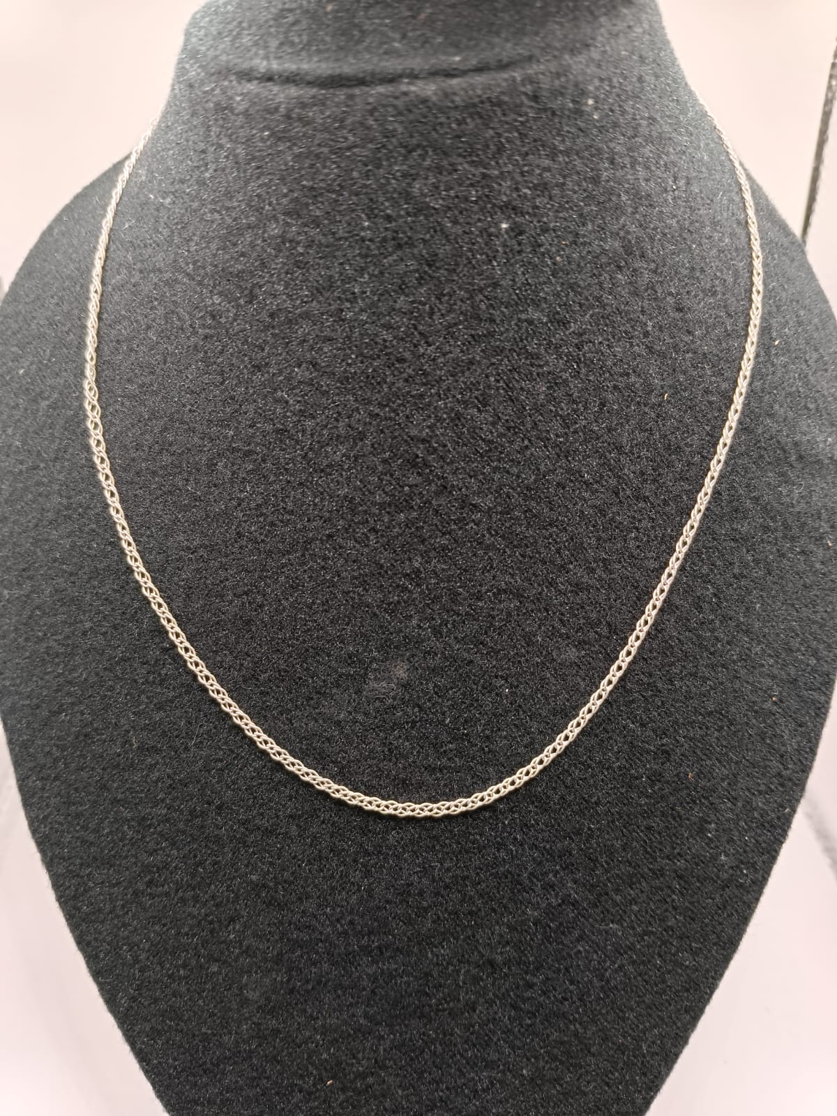Collar eslabon doble PLATA 925 peso 3.3gr 42cm, usado