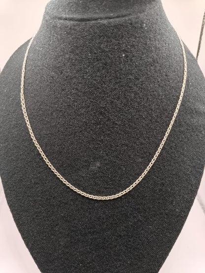 Collar eslabon doble PLATA 925 peso 3.3gr 42cm, usado