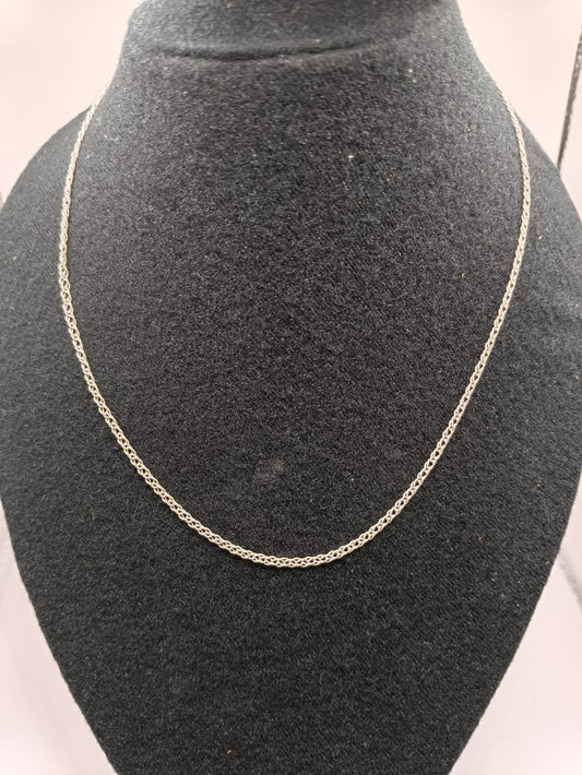 Collar eslabon doble PLATA 925 peso 3.3gr 42cm, usado