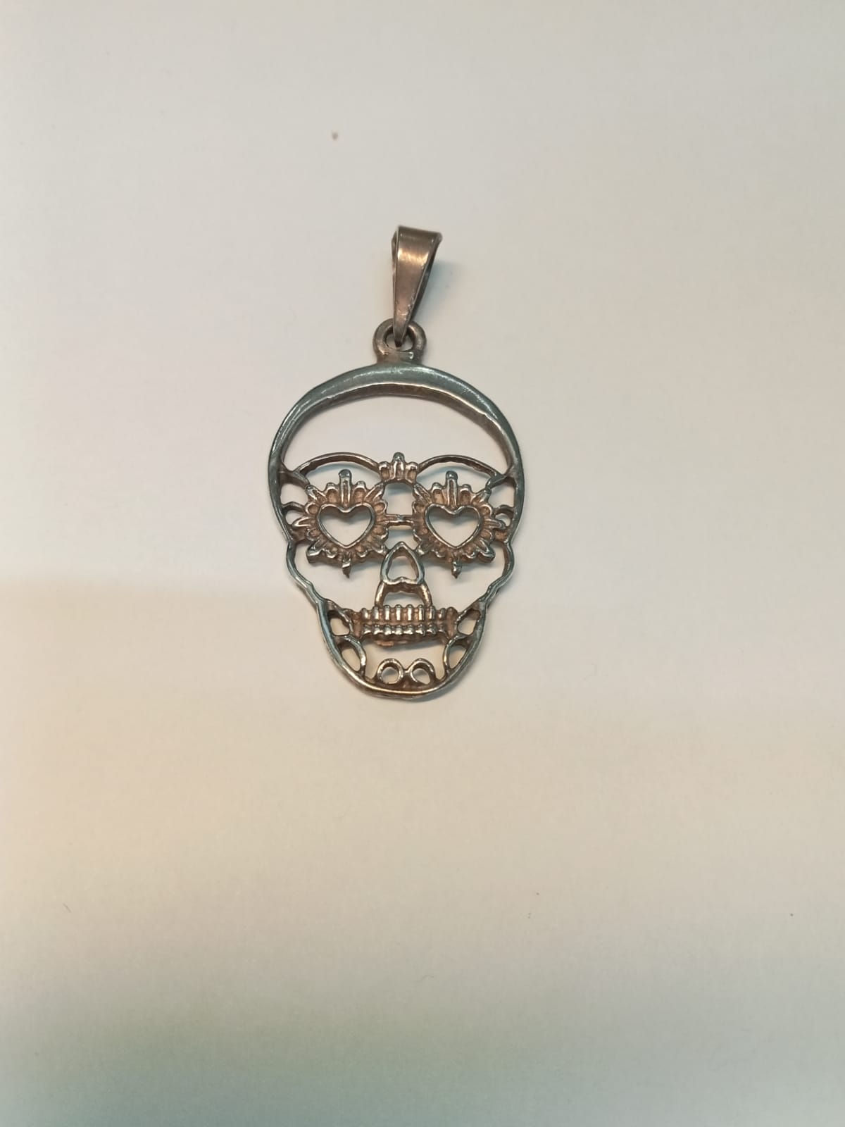 dije plata - diseño calavera