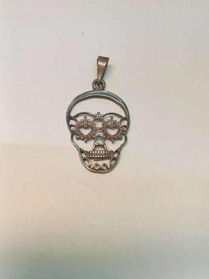dije plata - diseño calavera