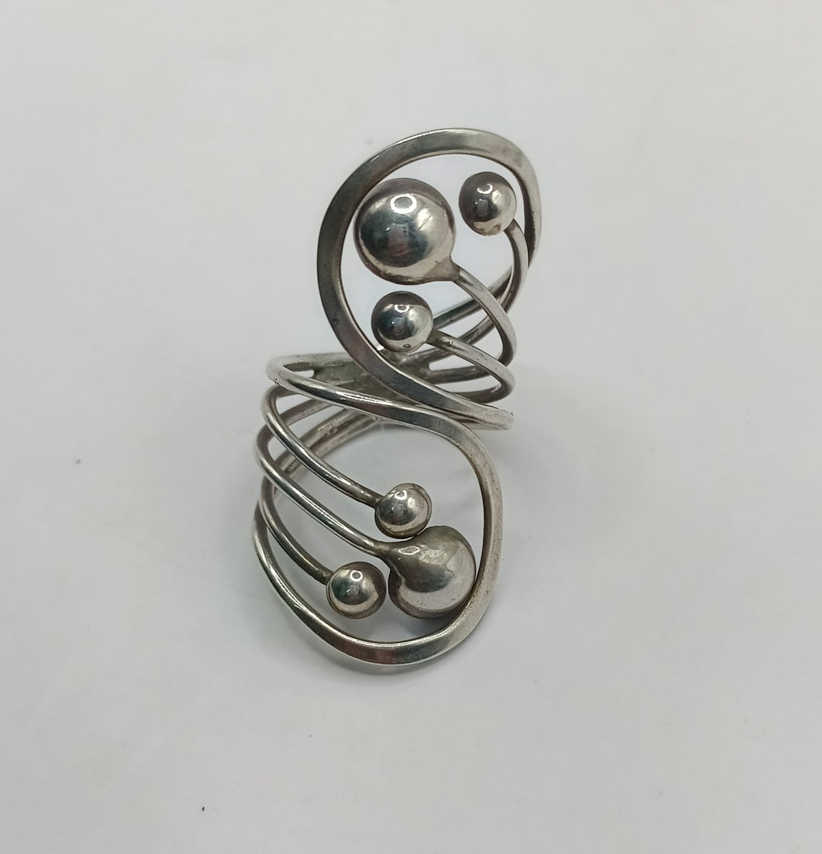 Anillo 6 bolas PLATA 925 peso 9.3gr