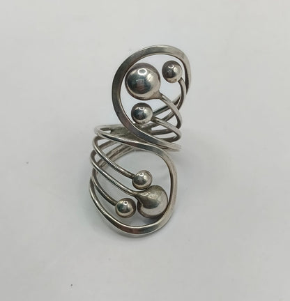 Anillo 6 bolas PLATA 925 peso 9.3gr