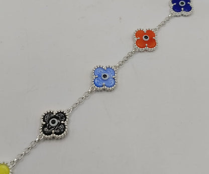 Pulsera con sinteticos PLATA925 peso 8.8gr