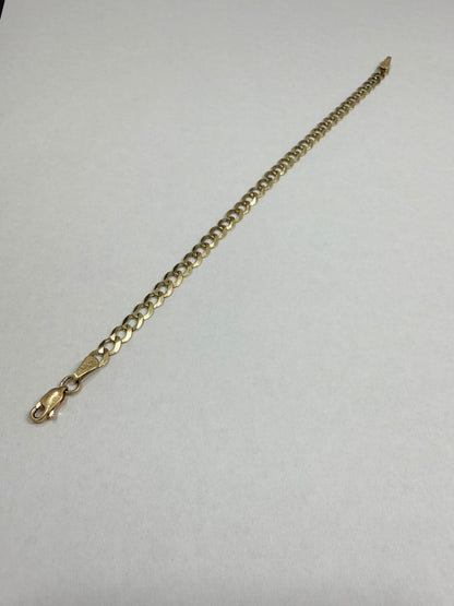 PULSERA HECHURA ESLABON EN ORO DE 10 K 19 CM 4.5 GRAMOS
