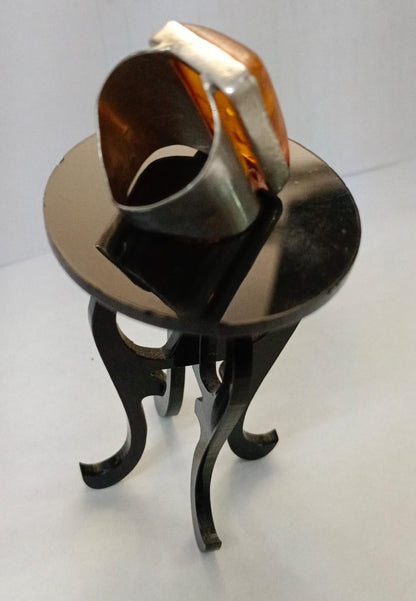 Anillo con piedra PLATA 925 peso 12.3gr, usado